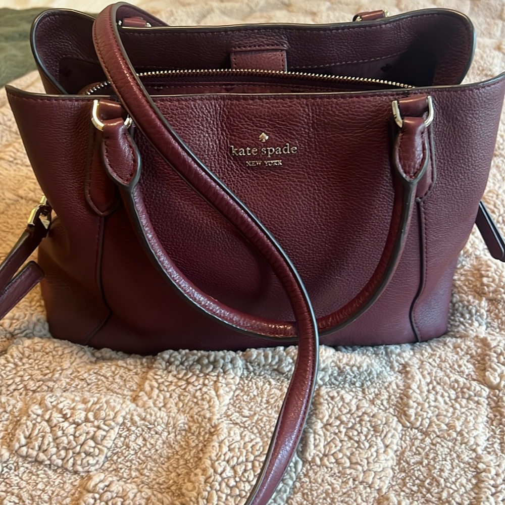 Kate Spade Burgundy Leather Handbag